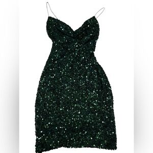 B. Darlin Elegant Green Sequin Cocktail Dress